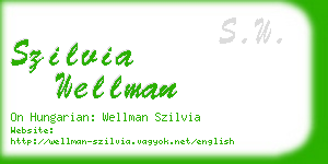 szilvia wellman business card